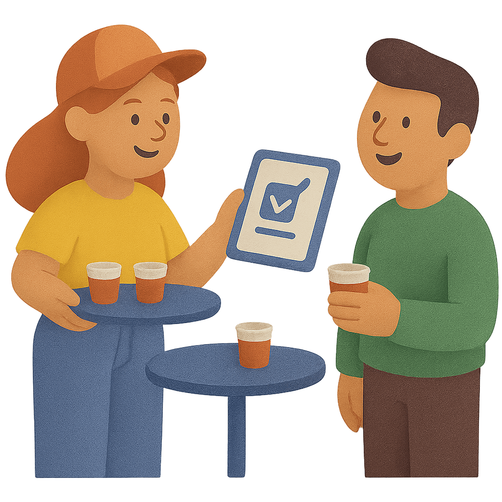 Brand Ambassador Collecting Data